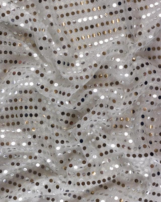 Round Glitter Fabric Silver - Tissushop